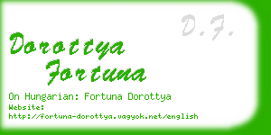 dorottya fortuna business card